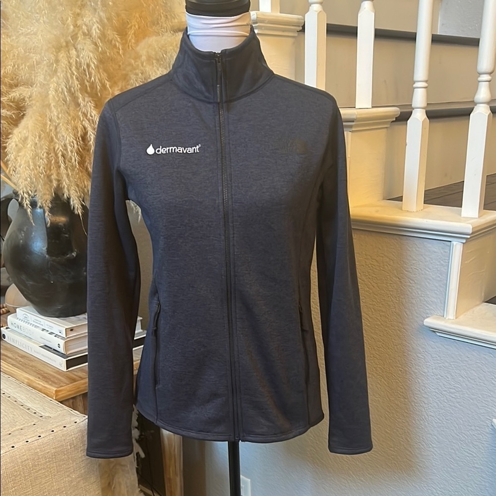 The North Face Sweater Fleece Jacket Small Gray Full Zip Nurse Outdoor SZ S